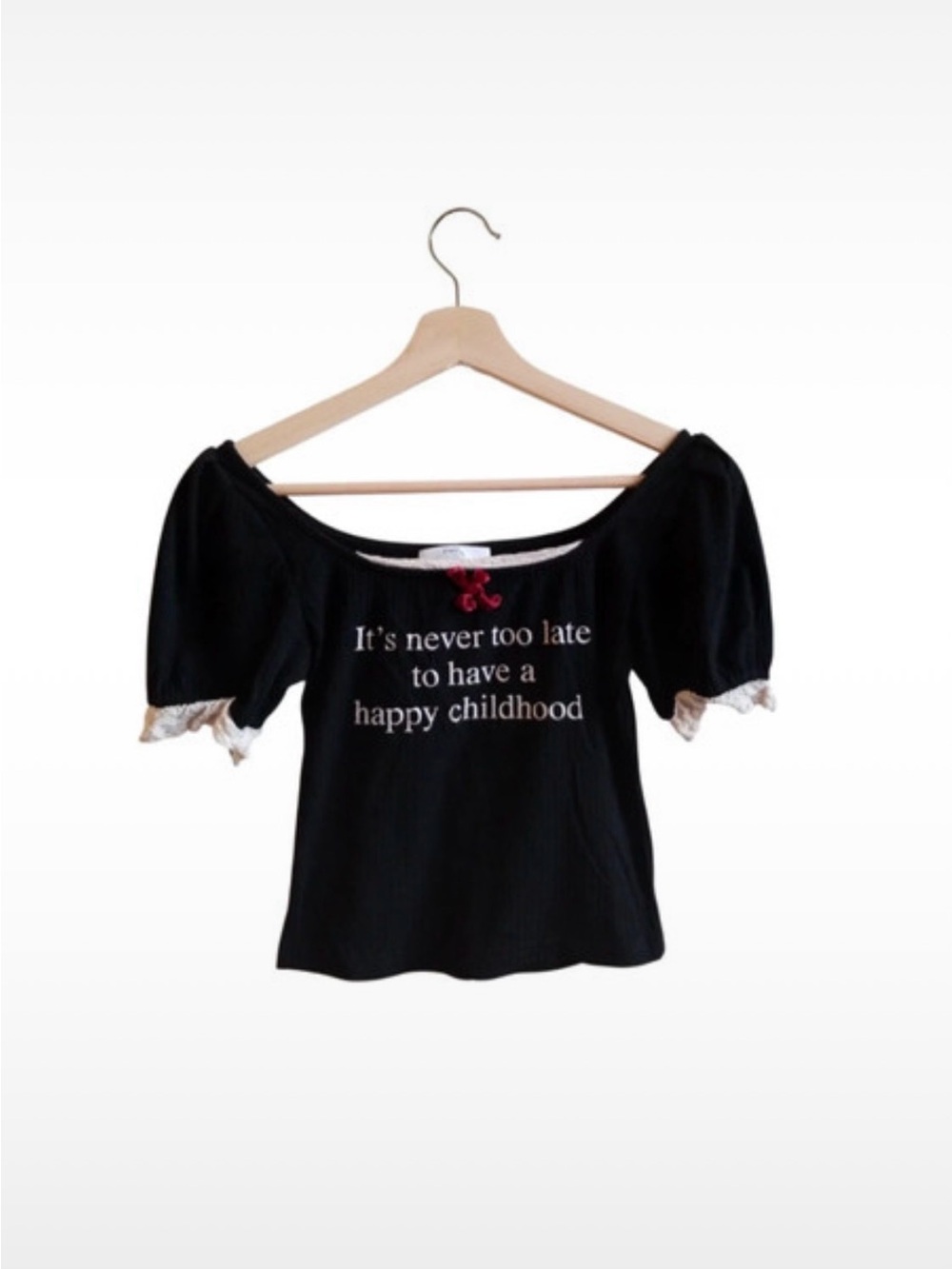 Praying Medium Melancholic Doll OffShoulder Cottagegoth Creepy Cosplay Crop Top